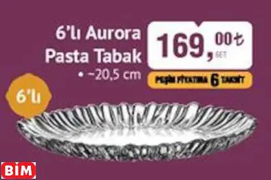 PAŞABAHÇE LİVE BEAUTİFUL 6’LI AURORA PASTA TABAK